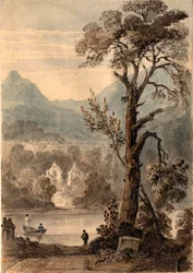 Grabstätte der Breadalbanes, vom Kirchhof, Killin